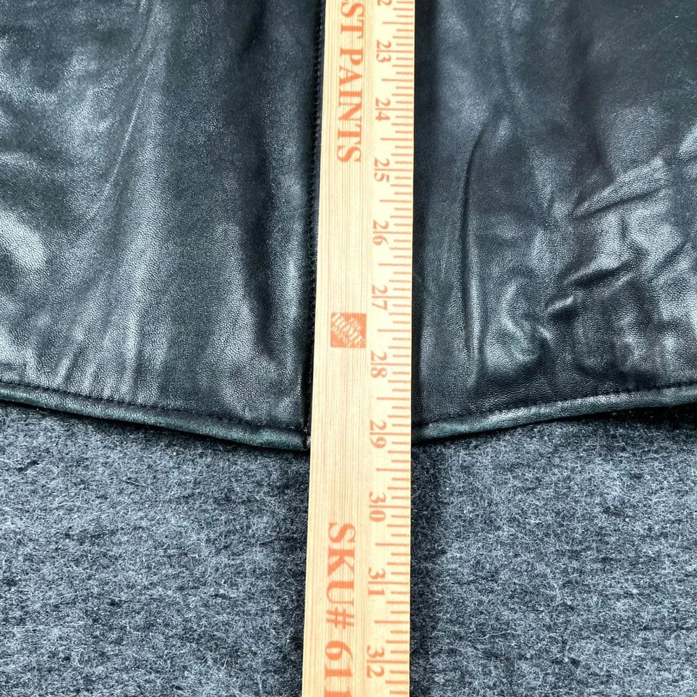 Leather Limited Jacket Mens XL Black Genuine Leather Lined Collared Full Zip